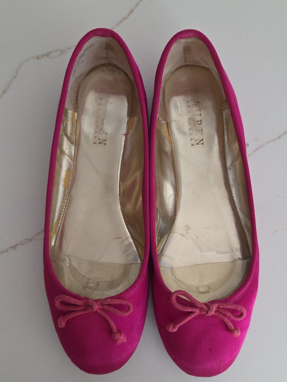 Lauren Ralph Lauren Fuchsia Satin Ballet Flats - 7.5